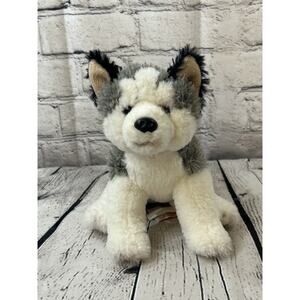 The Christmas Wish 8” TCW HUSKY Puppy Dog Plush Stuffed Animal Toy NO BOW